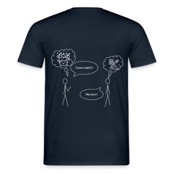 Lustiger Mathe Witz | Design für Spaßvögel - Männer T-Shirt - Navy - Hinten - AI Model Male 178 light (178cm)