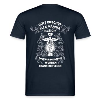 Krankenpfleger - Männer T-Shirt - Navy - Hinten - AI Model Male 178 light (178cm)