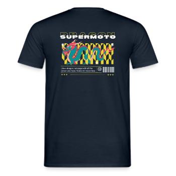 Supermoto Serie 19 - Männer T-Shirt - Navy - Hinten - AI Model Male 178 light (178cm)