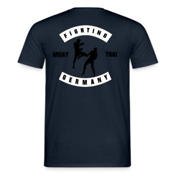 Germany Fighting - Männer T-Shirt - Navy - Hinten - AI Model Male 178 light (178cm)