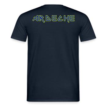 ardèche 3 couleurs - T-shirt homme - marine - Dos - AI Model Male 178 light (178cm)