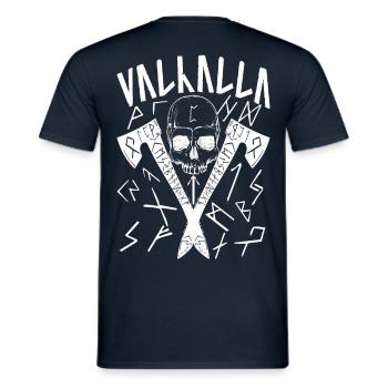Valhalla Runes - Männer T-Shirt - Navy - Hinten - AI Model Male 178 light (178cm)