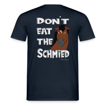 don't eat the blacksmith funny grim horse - Men's T-Shirt - navy - Back - AI Model Male 178 light (178cm)