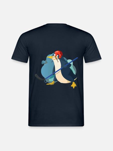 cool pingouin de hockey drôle - T-shirt homme - marine