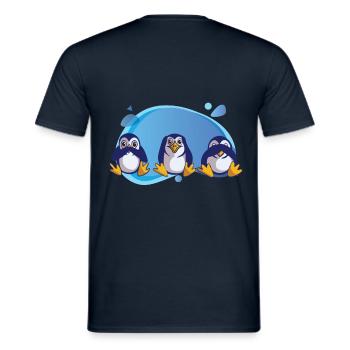 pinguin - Männer T-Shirt - Navy - Hinten - AI Model Male 178 light (178cm)