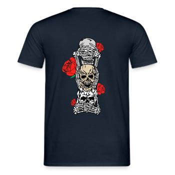skulls - Männer T-Shirt - Navy - Hinten - AI Model Male 178 light (178cm)