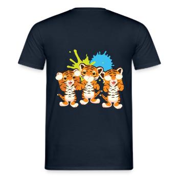 tigre - T-shirt homme - marine - Dos - AI Model Male 178 light (178cm)