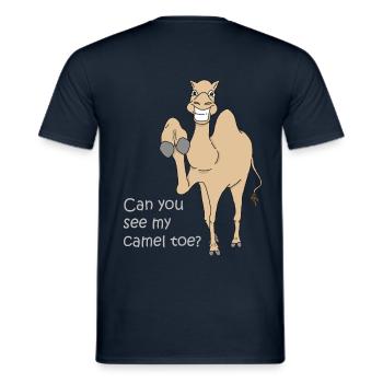 kamel zeh schritt lustige sprüche geschenk shirt - Männer T-Shirt - Navy - Hinten - AI Model Male 178 light (178cm)