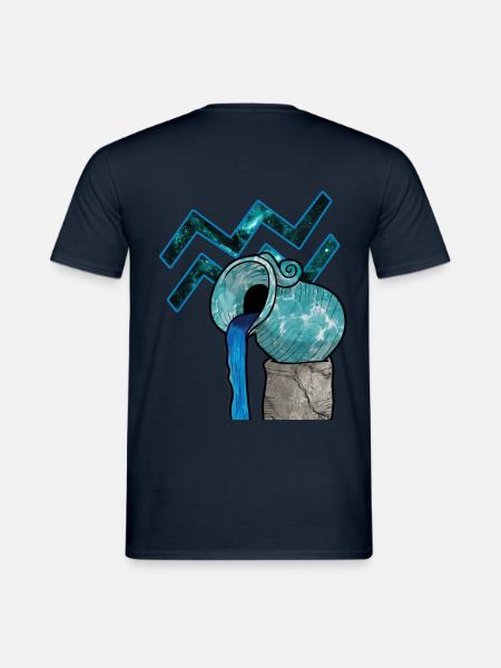 Wassermann Sternzeichen Aquarius Geschenk T-Shirt - Männer T-Shirt - Navy