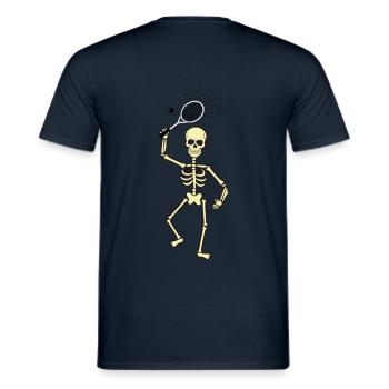 Chemise cadeau squelette squash - T-shirt homme - marine - Dos - AI Model Male 178 light (178cm)