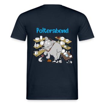 Lustiges Polterabend Elefant Geschenk Shirt - Männer T-Shirt - Navy - Hinten - AI Model Male 178 light (178cm)