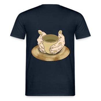 Pottery pottery pottery gift - Men's T-Shirt - navy - Back - AI Model Male 178 light (178cm)