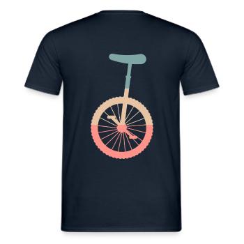 Roue de l’art cirque Idée cadeau - T-shirt homme - marine - Dos - AI Model Male 178 light (178cm)
