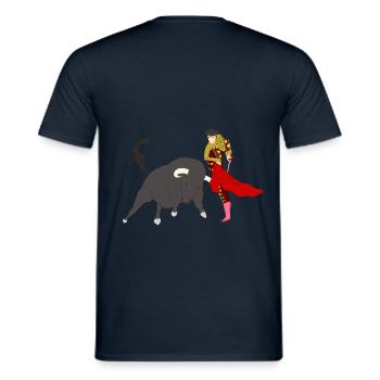 Bullfighting Torero Gift Shirt - Men's T-Shirt - navy - Back - AI Model Male 178 light (178cm)