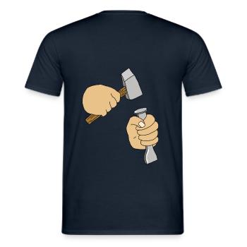 Stonemason Craftsman Gift Shirt - Men's T-Shirt - navy - Back - AI Model Male 178 light (178cm)