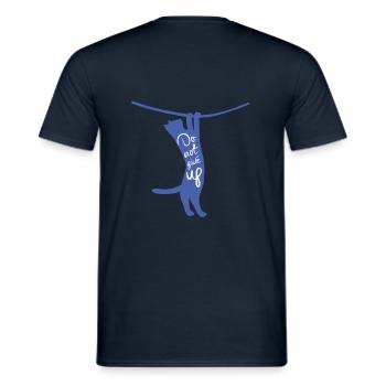 Motivation Cat Sport Sweet Trend Gift - Men's T-Shirt - navy - Back - AI Model Male 178 light (178cm)