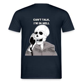 Lustiger Spruch Skelett Totenkopf Geschenk - Männer T-Shirt - Navy - Hinten - AI Model Male 178 light (178cm)