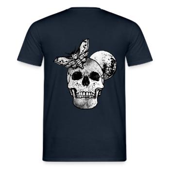 Totenschädel Totenkopf Skull Schädel Rock Gothic - Männer T-Shirt - Navy - Hinten - AI Model Male 178 light (178cm)