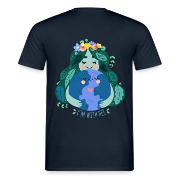 Mutter Erde Umwelt Natur Geschenk - Männer T-Shirt - Navy - Hinten - AI Model Male 178 light (178cm)