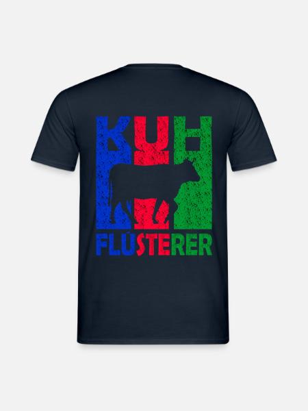 Kuh Flüsterer Retro Geschenk - Männer T-Shirt - Navy