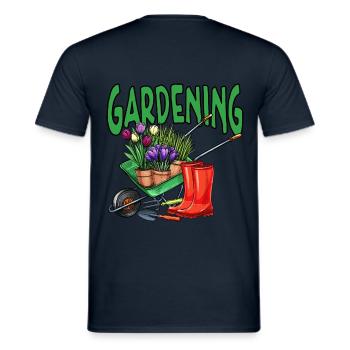 Garden Friends Nursery Nature Gift - Men's T-Shirt - navy - Back - AI Model Male 178 light (178cm)