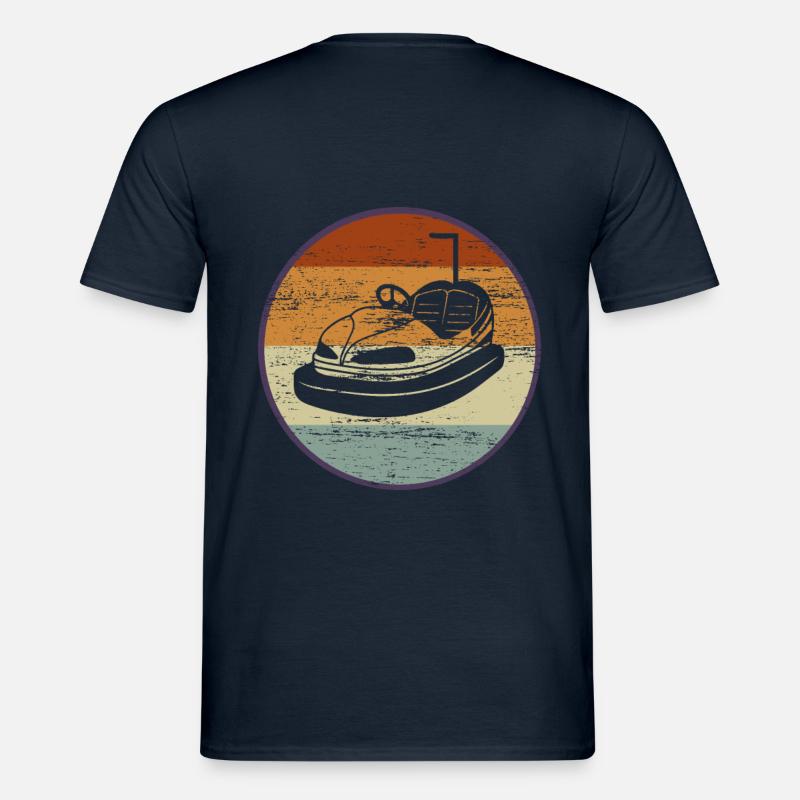 Autoscooter Retro Kirmes 90er Geschenk - Männer T-Shirt - Navy