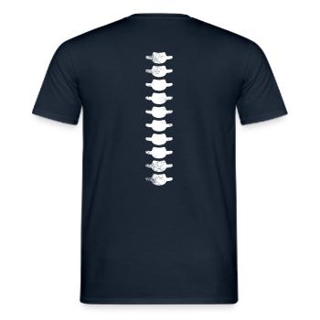 spine bones halloween skeleton - Men's T-Shirt - navy - Back - AI Model Male 178 light (178cm)