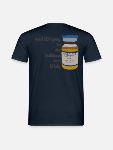 Anstrengung ist der Schlüssel Aufdruck schwarz - Männer T-Shirt - Navy