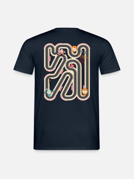 Spielteppich auf dem Rücken für Mama Papa Auto - Männer T-Shirt - Navy