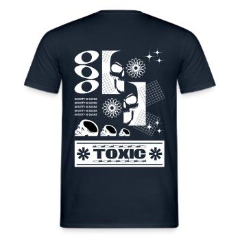 Toxique - T-shirt homme - marine - Dos - AI Model Male 178 light (178cm)