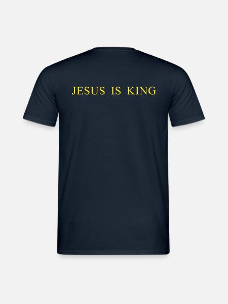 Jesus is King - Backprint - Männer T-Shirt - Navy