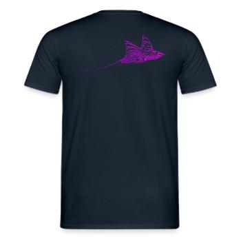 Tauchen Rochen Manta - Männer T-Shirt - Navy - Hinten - AI Model Male 178 light (178cm)