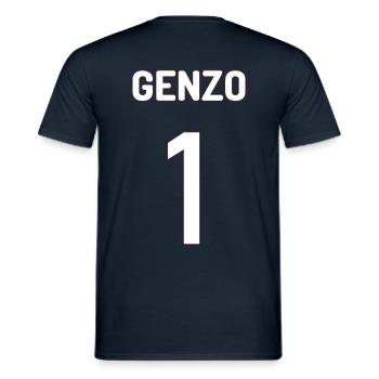 Genzo wakabayashi gardien de but - T-shirt homme - marine - Dos - AI Model Male 178 light (178cm)