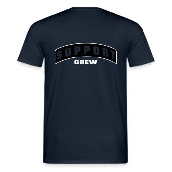 SUPPORT CREW PATCH - Männer T-Shirt - Navy - Hinten - AI Model Male 178 light (178cm)