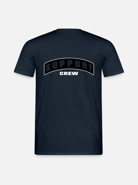 SUPPORT CREW PATCH - Männer T-Shirt - Navy