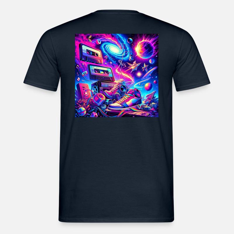 90s space - Männer T-Shirt - Navy