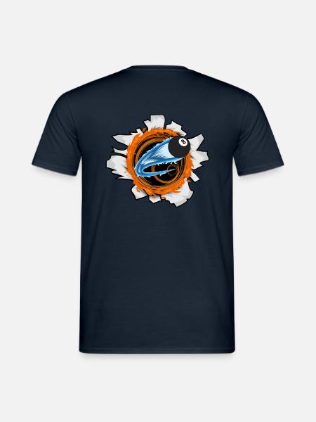 brennende 8 Billardkugel Pool, Billard, Snooker - Männer T-Shirt - Navy