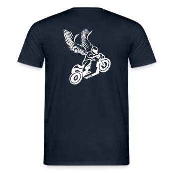Moto Ange Gardien - T-shirt homme - marine - Dos - AI Model Male 178 light (178cm)