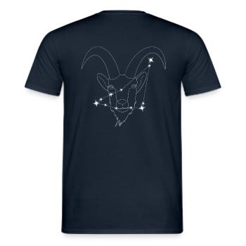 Capricorn Starsign - Men's T-Shirt - navy - Back - AI Model Male 178 light (178cm)