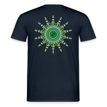Mindwave Sun - Männer T-Shirt - Navy - Hinten - AI Model Male 178 light (178cm)