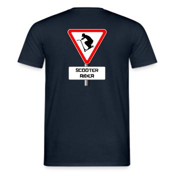 Priorität 2 - Männer T-Shirt - Navy - Hinten - AI Model Male 178 light (178cm)
