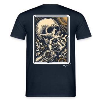 Tarot Watch Fool (impression au dos uniquement) - T-shirt homme - marine - Dos - AI Model Male 178 light (178cm)