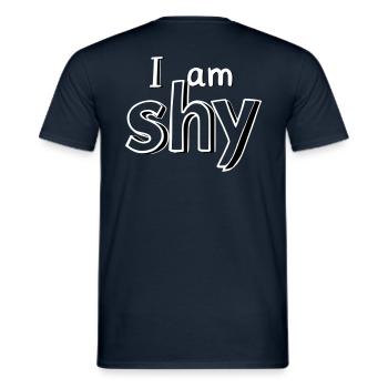 I am shy - T-shirt homme - marine - Dos - AI Model Male 178 light (178cm)