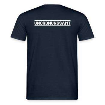 Unordnungsamt - lustig Ordnungsamt nur mit UN - Männer T-Shirt - Navy - Hinten - AI Model Male 178 light (178cm)