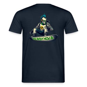 Surf and Zombi - T-shirt homme - marine - Dos - AI Model Male 178 light (178cm)