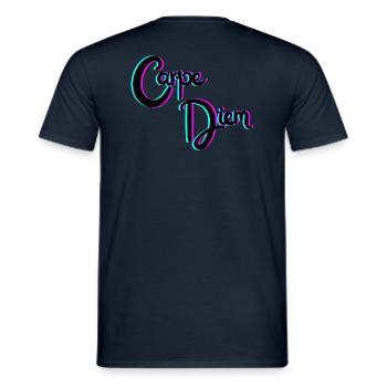 Carpe Diem - Saisissez l'Instant avec Style - T-shirt homme - marine - Dos - AI Model Male 178 light (178cm)