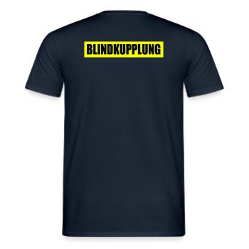 Blindkupplung - Feuerwehr - Ehrenamt - Freiwillig - Männer T-Shirt - Navy - Hinten - AI Model Male 178 light (178cm)