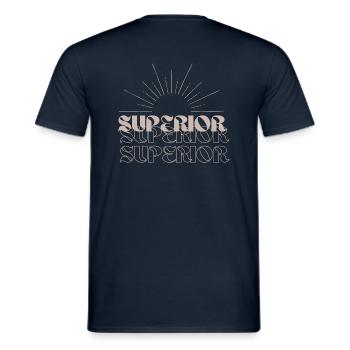 SUPERIOR DESIGN - Männer T-Shirt - Navy - Hinten - AI Model Male 178 light (178cm)