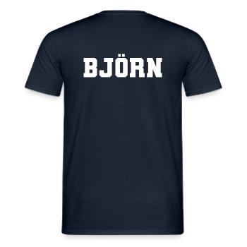 Nom - Björn - T-shirt homme - marine - Dos - AI Model Male 178 light (178cm)