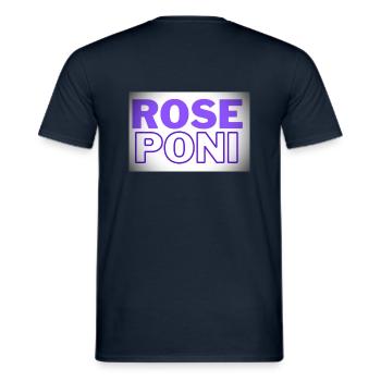 Lila Rose - Männer T-Shirt - Navy - Hinten - AI Model Male 178 light (178cm)